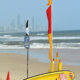 Australian Life Guard Beach Patrol Set up on Gold Coast Beach